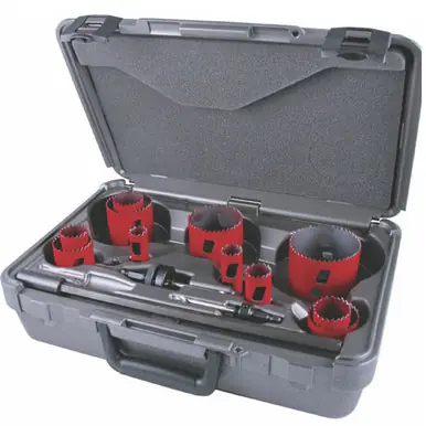 MK Morse MHS08I - Industrial 15 Piece Bi-Metal Hole Saw Kit