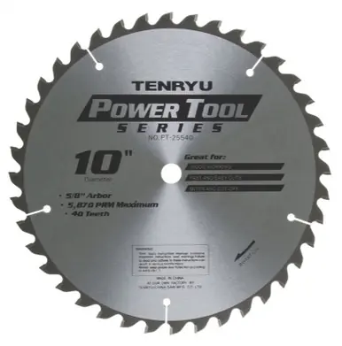 TENRYU PT-25540 - 10" Miter Saw Blade 40T 5/8 Arbor