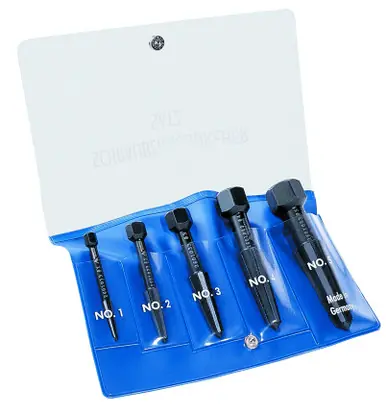 Rennsteig RNSE5 Screw Extractor Set - 5pc, Sizes 1-5