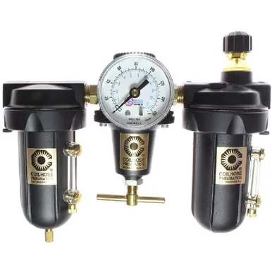 Coilhose Pneumatics 8884AAGMD Heavy Duty Series Filter, Regulator, Lubricator, 1/2", Gauge, Metal
