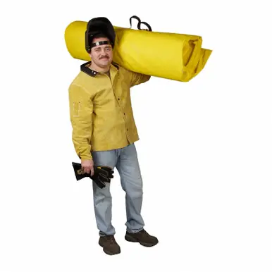 Steiner 431-5X6 5‘H x 6‘W Yellow Vinyl Laminated Polyester Welding Port-O-Screen