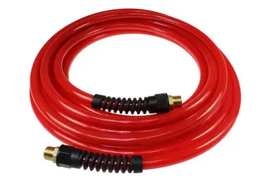 Coilhose Pneumatics PFE41006TR Flexeel Hose, 1/4" x 100‘, 3/8" MPT Reusable Strain Relief Fittings,