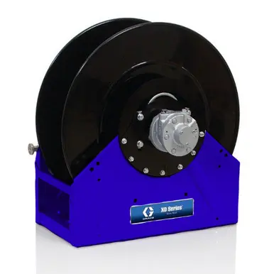 GRACO 24R425 - XD60 Oil Hose Reel, 1" x 50 ft, 24V Motor, Blue, 3000 PSI