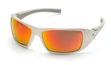 Pyramex SW5655D Goliath White Frame w/ Sky Red Lens Safety Glasses