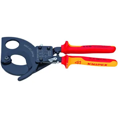 KNIPEX 9536280SBA 11‘‘ Cable Cutters-Ratcheting Type - 1000V Insulated