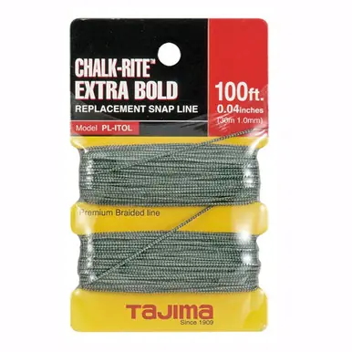 TAJIMA PL-ITOL - Chalk-Rite Extra Bold Braided Replacement Chalk LIne, 1.0mm x 100 ft