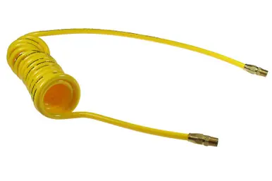Coilhose Pneumatics PR38-50-Y Flexcoil, 3/8" x 50‘, 3/8" NPT Reusable Rigid Fittings, Yellow