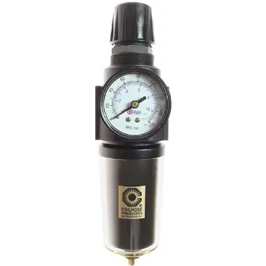 Coilhose Pneumatics 27FC3-GSX 27 Series 3/8" Integral Filter/Regulator, Gauge, Metal Bowl w/ Sight