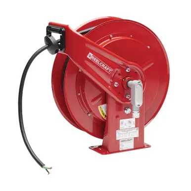 Reelcraft L-70100-123-X - 12/3 x 100 ft. 20A, Flying Lead End Electric Cord Reel