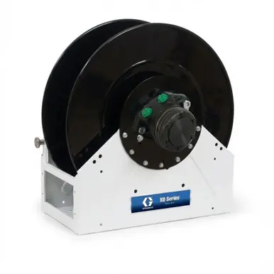GRACO 24R448 - XD70 Air/Water/Diesel Fuel Hose Reel, 1" x 100 ft, Hydraulic Motor, White, 600 PSI