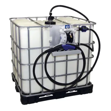 GRACO 24V677 - SD Blue Pump Tote Package - 5 ft Suction Hose Length - Automatic Nozzle - SST Clamp