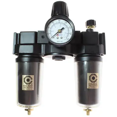 Coilhose Pneumatics 27FRL4-GS 27 Series 1/2" Filter + Regulator + Lubricator, Gauge, Metal Bowl w/