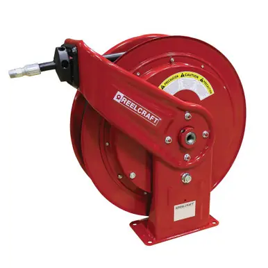 Reelcraft HD76075-OHP - 3/8" x 75 ft. 4800 psi, Heavy Duty Mobile Base Grease Hose Reel