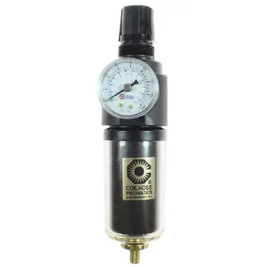 Coilhose Pneumatics 26FC3-GS 26 Series 3/8" Integral F/R, Gauge, Metal Bowl w/ Sight Glass
