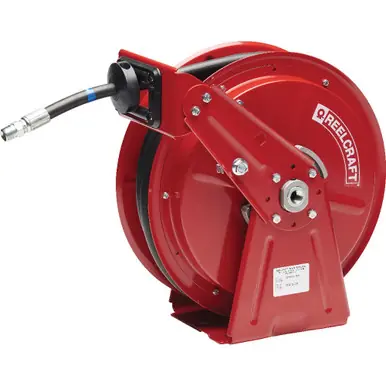 Reelcraft DP7850-OMP - 1/2" x 50 ft. 3000 psi, Compact Dual Pedestal Oil Hose Reel