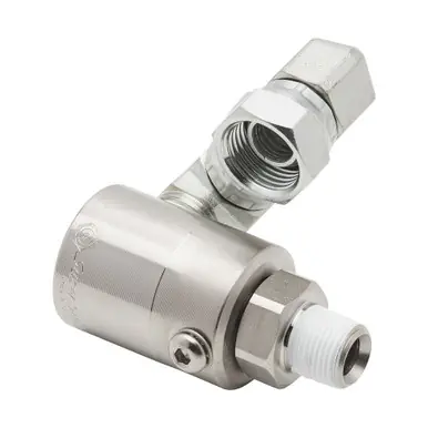 Reelcraft s600172 - 1/2" NPT(F) x 3/8" NPT(M) Carbon Steel Swivel, Aflas Seals, 3000 psi
