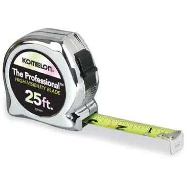 KOMELON 425HV The Professional 25ft. Chrome Tape Measure