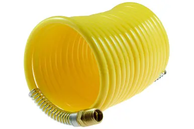Coilhose Pneumatics N12-50 Nylon Coil, 1/2" x 50‘, 1/2" NPT Rigid Fittings, Yellow