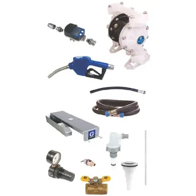 GRACO 24M499 - SD Blue Pump Drum Package - (0.61 m) Suction Hose, 3/4" x 2 ft, Length - Automatic