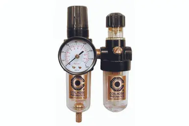 Coilhose Pneumatics MFCL2-G 1/4" Mini Integral Filter/Regulator + Lubricator, Gauge