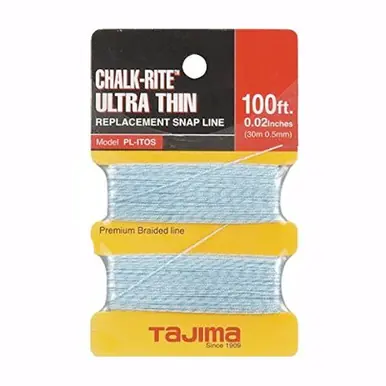 TAJIMA PL-ITOS - Chalk-Rite Ultra-Thin Braided Replacement Chalk Line, 1.2mm x 100 ft