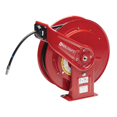 Reelcraft HD74100-OHP - 1/4" x 100 ft. 5000 psi, Heavy Duty Mobile Base Grease Hose Reel