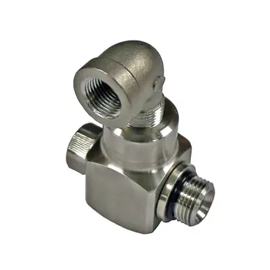 Reelcraft s602689-2 - 3/8" NPT(F) x 3/4"-16 UNF(M) Stainless Steel Swivel, FKM Seals, 500 psi