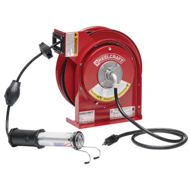 Reelcraft L-4050-163-10 - 16/3 x 50 ft. 13A LED Light Cord Reel