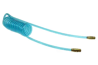 Coilhose Pneumatics PR38-504-T Flexcoil, 3/8" x 50‘, 1/4" NPT Reusable Rigid Fittings, Transparent