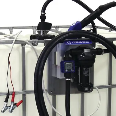 GRACO 24V646 - LD Blue Electric Pump Package - 5 ft Suction Hose Length - Manual Nozzle - SST Clamp