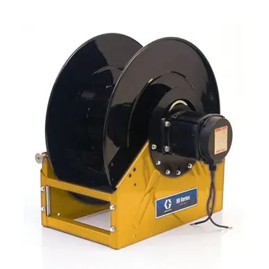 GRACO 24R459 - XD70 Oil Hose Reel, 1" x 100 ft, 115V Motor, Yellow, 3000 PSI
