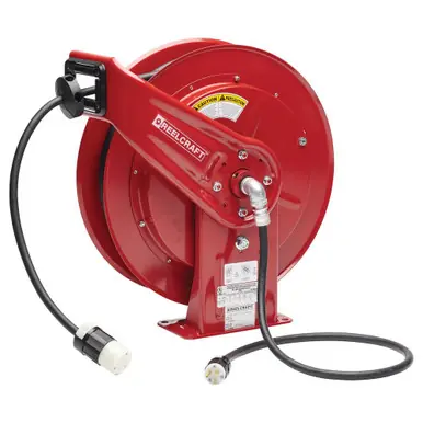 Reelcraft L-70100-123-3B - 12/3 x 100 ft. 20A, Twist-Lock Connector Electric Cord Reel