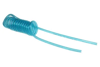 Coilhose Pneumatics PU38-50W1-T Flexcoil, 3/8" x 50‘, Without Fittings, Transparent Blue