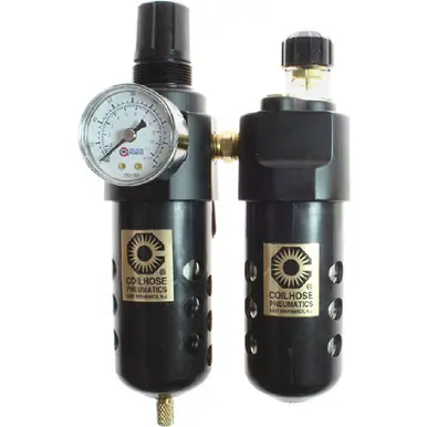 Coilhose Pneumatics 26FCL3-G 26 Series 3/8" Integral F/R & Lubricator, Gauge