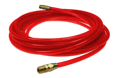 Coilhose Pneumatics PFE61006TRZ Flexeel Hose, 3/8" x 100‘, 3/8" MPT Reusable Fittings, Transparent