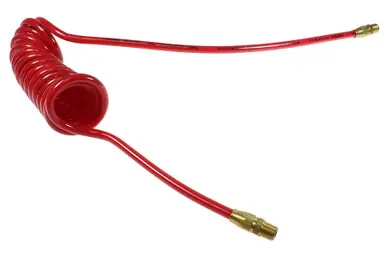 Coilhose Pneumatics PR38-50-R Flexcoil, 3/8" x 50‘, 3/8" NPT Reusable Rigid Fittings, Red