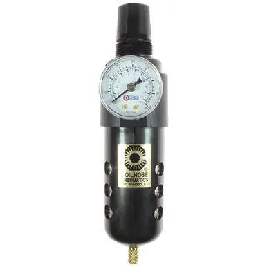 Coilhose Pneumatics 26FC3-DGJ 26 Series 3/8" Integral Filter/Regulator, Auto Drain, Gauge, 0-25 psi