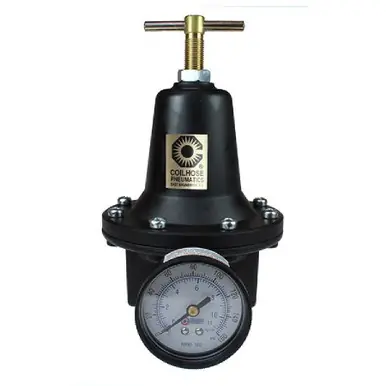 Coilhose Pneumatics 8808GL Heavy Duty Series Regulator, 1", Gauge, 0-60 psi