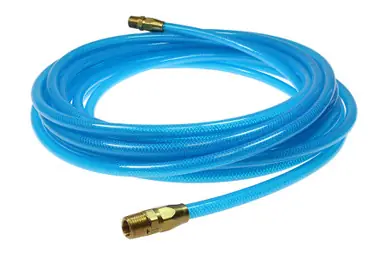 Coilhose Pneumatics PFE60504TZ Flexeel Hose, 3/8" x 50‘, 1/4" MPT Reusable Fittings, Transparent