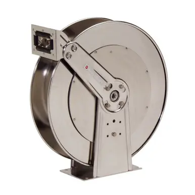 Reelcraft 82000-OLS-S - 1/2" x 100 ft. 500 psi, Stainless Air Hose Reel w/ Stainless Fluid Path