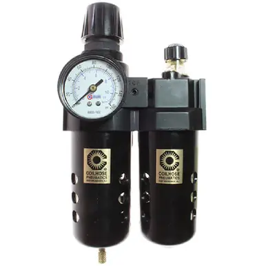 Coilhose Pneumatics 27FCL6-DG 27 Series 3/4" Integral Filter/Regulator + Lubricator, Auto Drain,