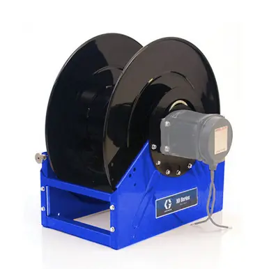 GRACO 24T119 - XD70 Diesel Fuel Hose Reel, 2" x 33 ft, Motorless Reel, Blue, 600 PSI