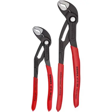 KNIPEX 003120V01US Cobra Water Pump Pliers (87 01 180 & 87 01 250)