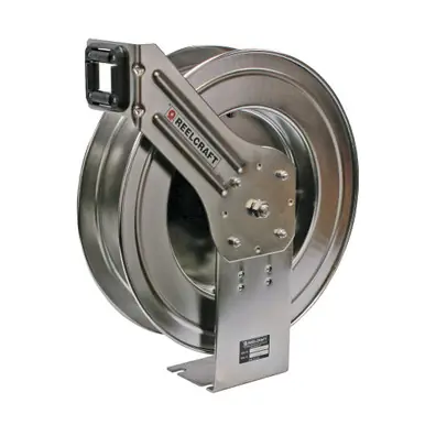 Reelcraft LC607-OLS - Spring Retractable Stainless Reel 3/8" x 70 ft. without Hose