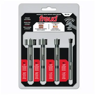 FREUD PB-104 - 1/4" to 1" 4 Pcs. Forstner Bit Set