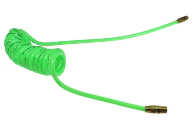 Coilhose Pneumatics PR38-50-G Flexcoil, 3/8" x 50‘, 3/8" NPT Reusable Rigid Fittings, Green