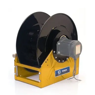 GRACO 24T117 - XD70 Diesel Fuel Hose Reel, 1-1/2" x 50 ft, Motorless Reel, Yellow, 600 PSI