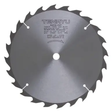 TENRYU RS-25524CBN - 10" 24T 5/8" Arbor, 0.126 Kerf, 5870 rpm, Table Saws