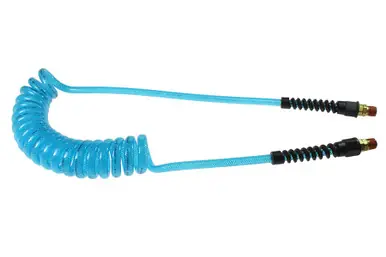 Coilhose Pneumatics PUE38-504B-T Flexeel Coil, 3/8" x 50‘, 1/4" NPT Swivel Strain Relief Fittings,