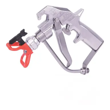 GRACO 234237 - Silver 4-Finger Airless Spray Gun, with Tip Guard 243161 & Tip 286517, 4500 PSI, 3/8"